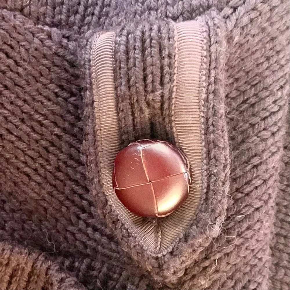 Marc Jacobs Wool Knit Utility Jacket Burgundy Pointed Collar Pockets XS Button U - Picture 5 of 11